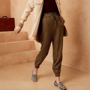 TENCEL Drawcord Jogger  - Banana Republic NWT - Earth Brown